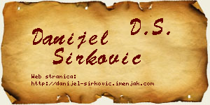 Danijel Sirković vizit kartica